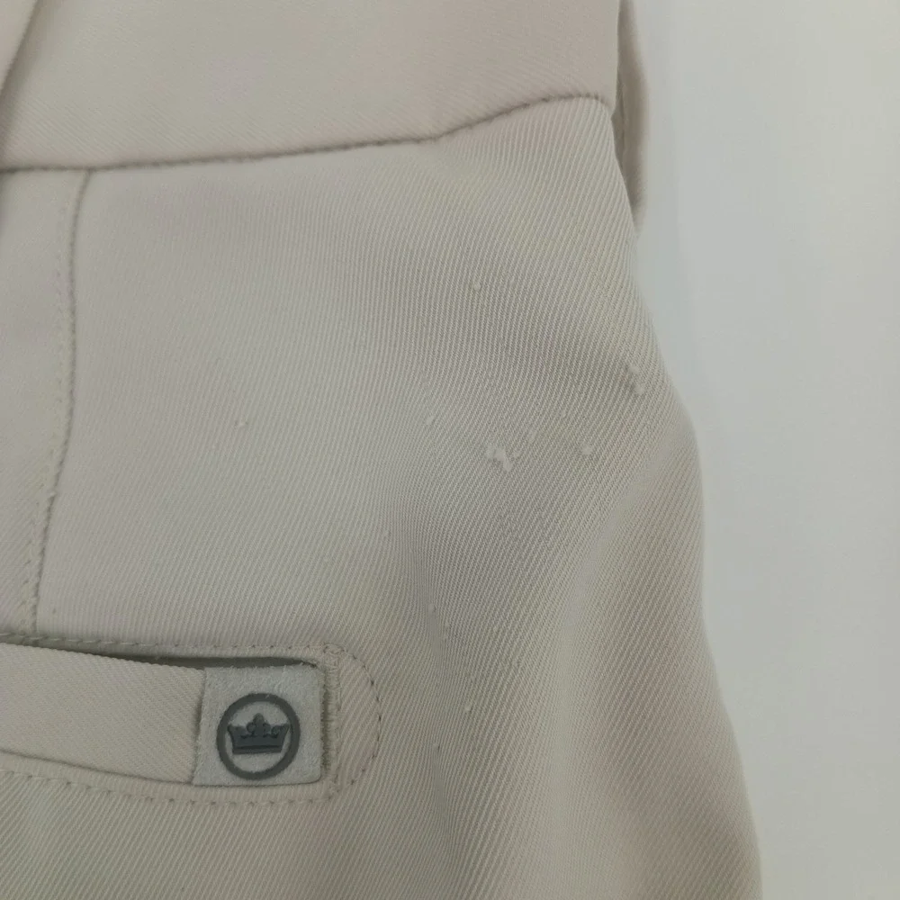 Peter Millar Crown Sport Mens Stone Beige Performance Golf Shorts 38 ME0EB82
